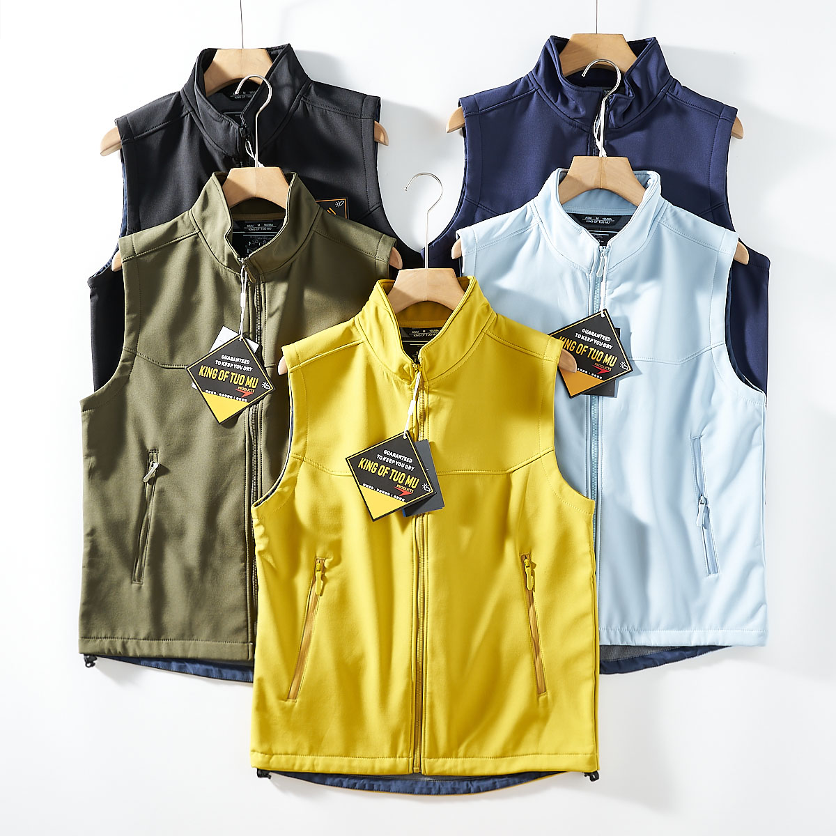 3D立裁剪!飞禽户外!反季特价!男女春秋防风防泼水软壳抓绒马甲