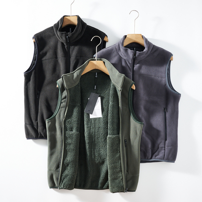 摇粒绒+羊羔毛！内搭叠穿神器！男款25秋冬户外防风透气保暖马甲