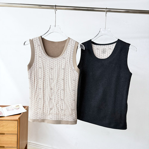 恒温自发热！100羊毛填充！外贸男装秋冬亲肤保暖抗菌背心马甲潮