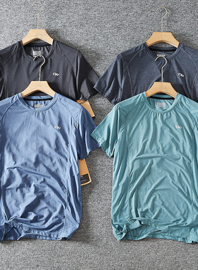 北美外贸Dry速干透气防晒防臭弹力夏季男士运动短袖T恤训练薄上衣