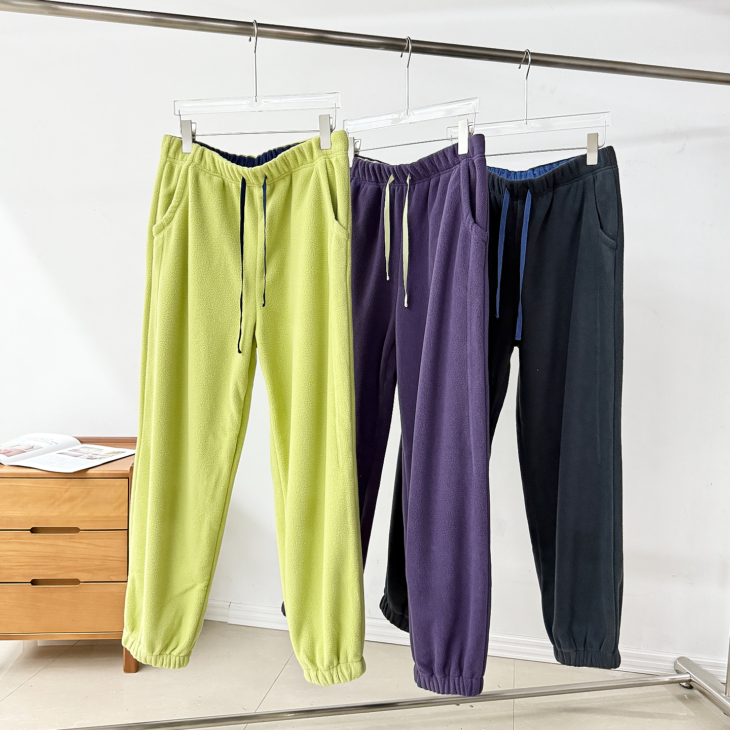 超细PC摇粒绒!男女情侣款!蓄热保暖!秋冬户外防风束脚休闲卫裤