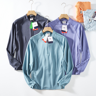 劲爆神品 潮 华夫格肌理透气高端男女情侣防晒吸湿速干半开领长袖