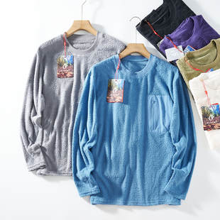 T恤打底衫 男女情侣款 轻薄摇粒绒长袖 秋冬外贸男装 户外轻量化