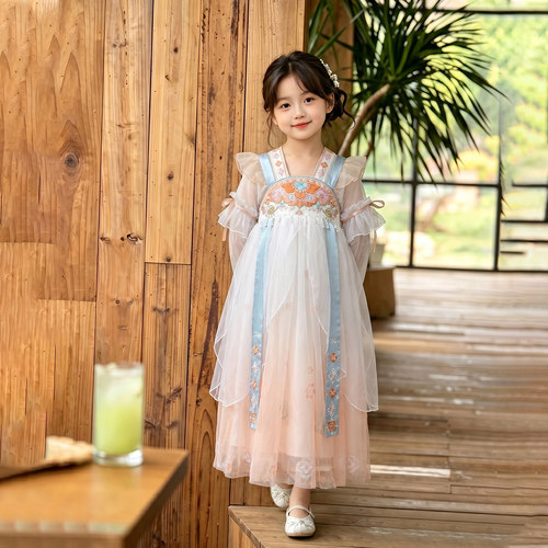 尤画2026夏款新款女童新中式国风公主裙汉服68549
