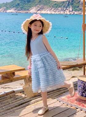 尤画2026夏款新款女童设计感重工时尚连衣裙68533