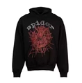 Sp5Der Og Rhinestone Logo Hoodie Black