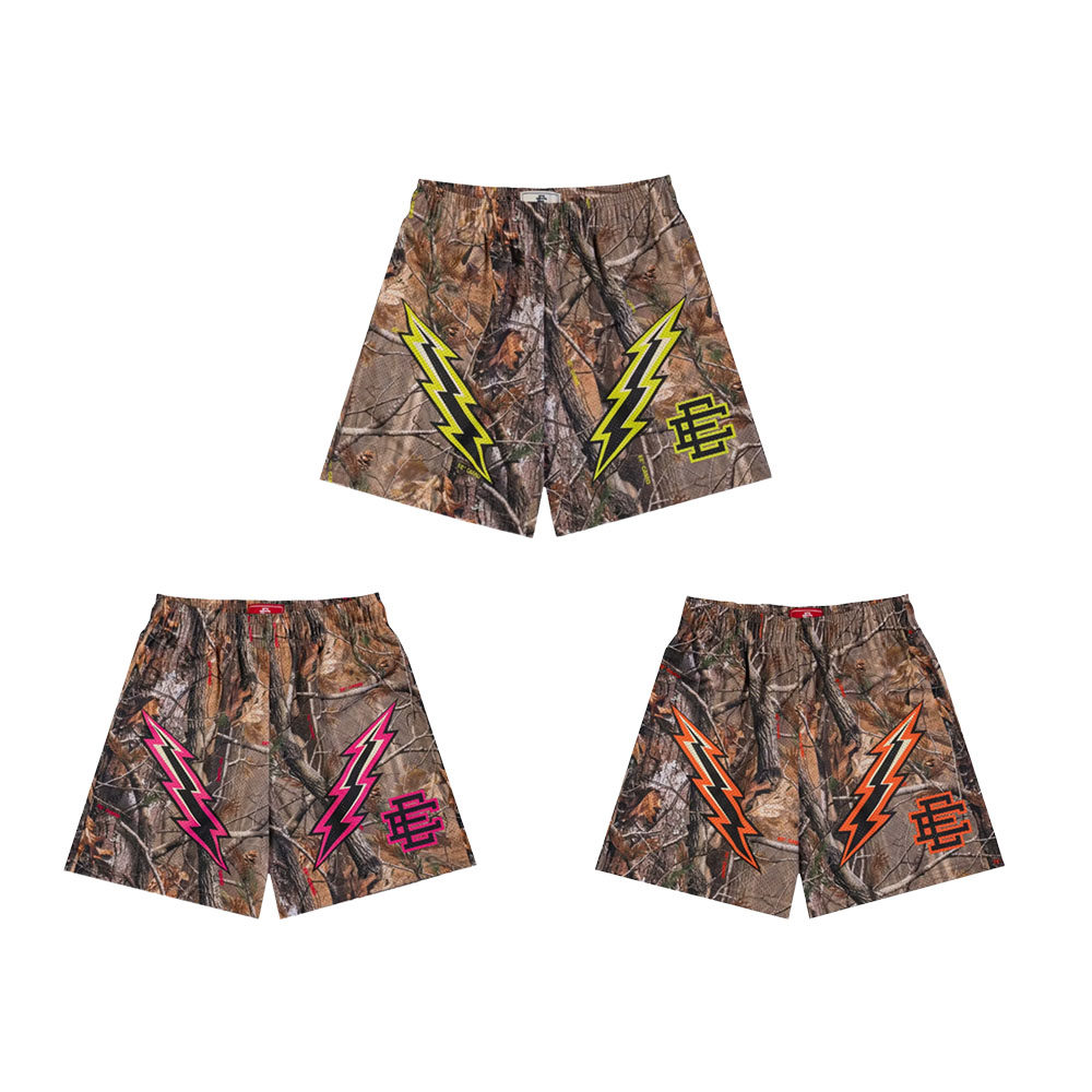 欧美EE短裤男女情侣百搭高街热休闲树枝迷彩短裤街头风闪电印花,运动服/休闲服装,运动中长裤／短裤,淘宝优惠券,粉丝福利购,淘宝优惠卷