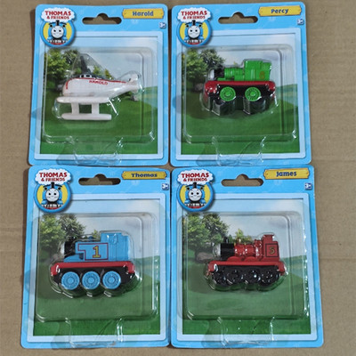 托马斯和朋友迷你小火车头培西哈罗德口袋款手动惯性男孩玩具塑料