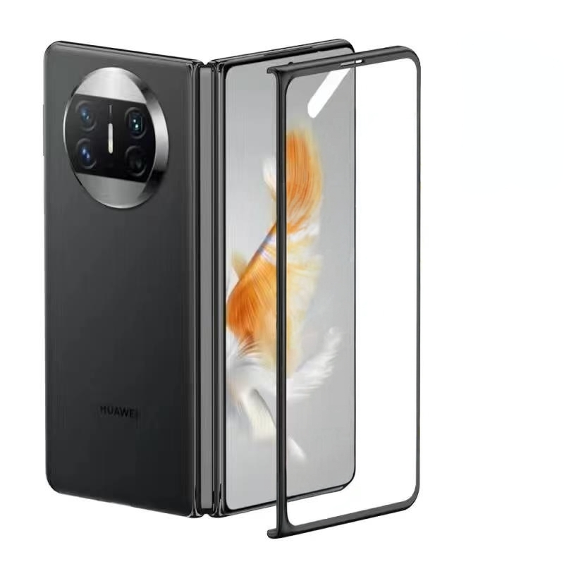 适用vivo xfold5手机壳折叠屏前壳电镀镂空前框自带钢化膜壳膜一体xfold5超薄前盖前屏上边框全包防摔保护套