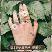 手指纹身贴女小图案锁骨脚踝手指性感清新遮盖疤痕高级感仿真刺青