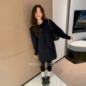 孕妇圆领卫衣配披肩春秋宽松显瘦遮肚孕期外出百搭上衣 诺初