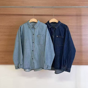 ◆诺初◆孕妇复古牛仔衬衫外套春季上衣设计感小众小个子叠穿衬衣