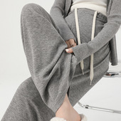 子春秋外穿休闲裤 直筒裤 新款 孕早期长裤 无托腹高腰阔腿裤 孕妇裤