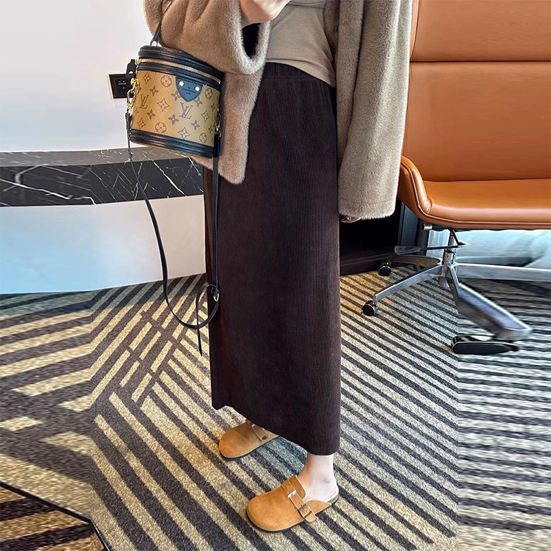 雪尼尔孕妇半身裙春秋