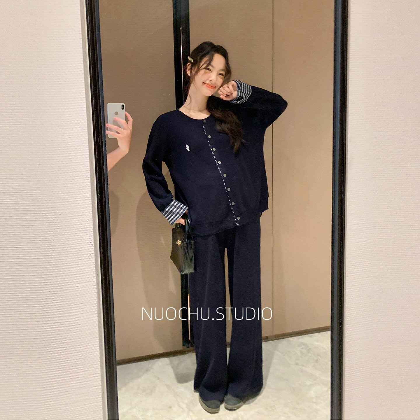 孕妈高级感穿搭套装遮肚子不显怀