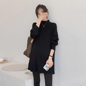 孕妇毛衣中长款 秋冬针织衫 柔软内搭宽松打底衫 基础百搭 秋装 上衣