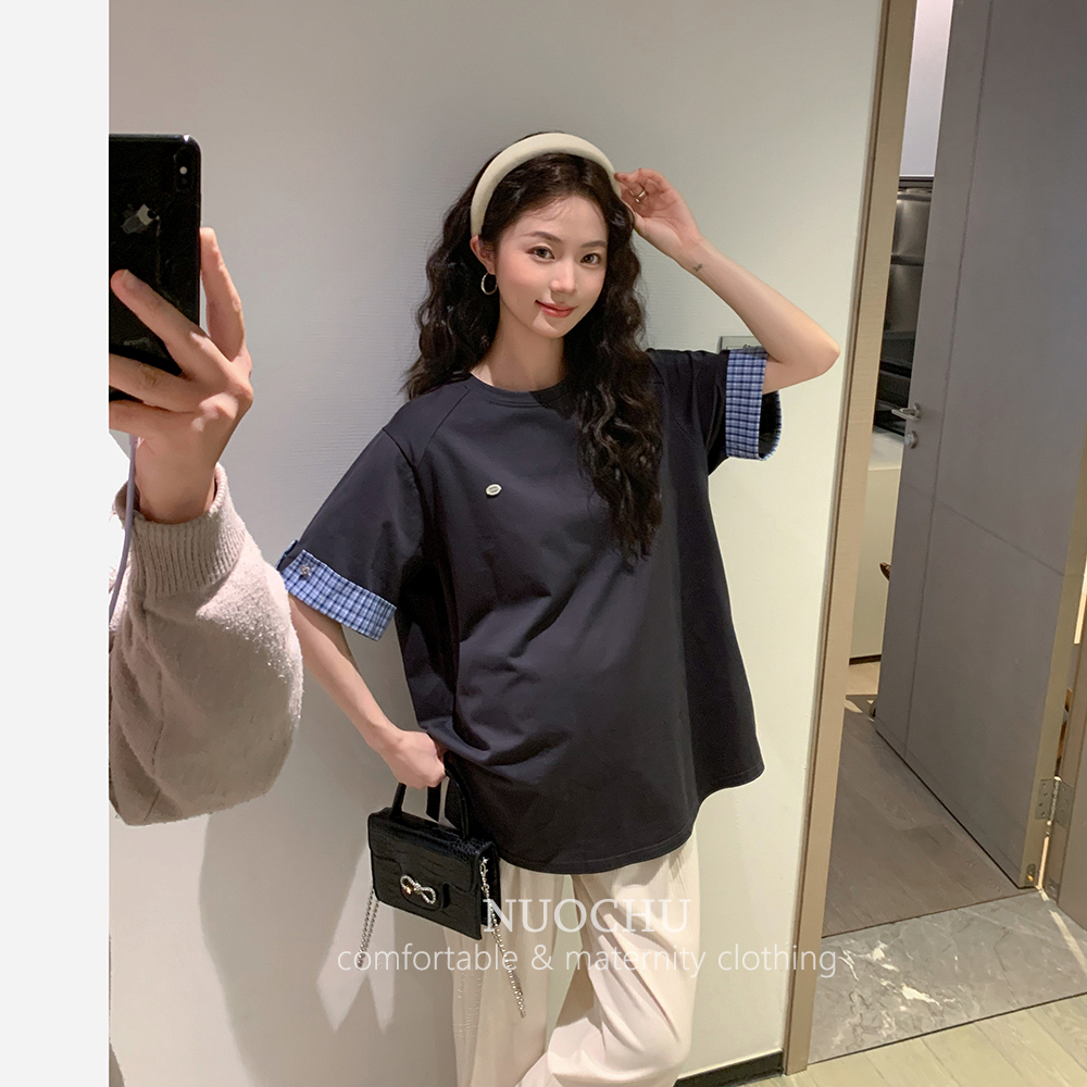 孕妇装夏季新款宽松大版韩系T恤