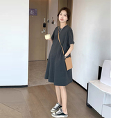 A字T恤裙夏装 极简 连衣裙宽松遮肚小个子显瘦短袖 夏季 诺初孕妇装