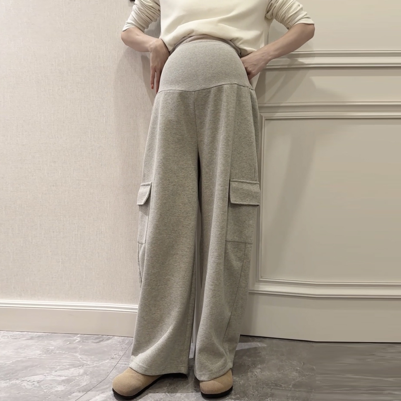 洋气工装孕妇裤子秋季