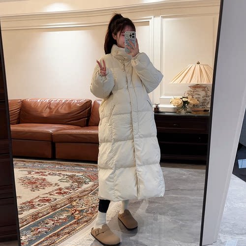 韩系保暖羽绒服长款外套大衣