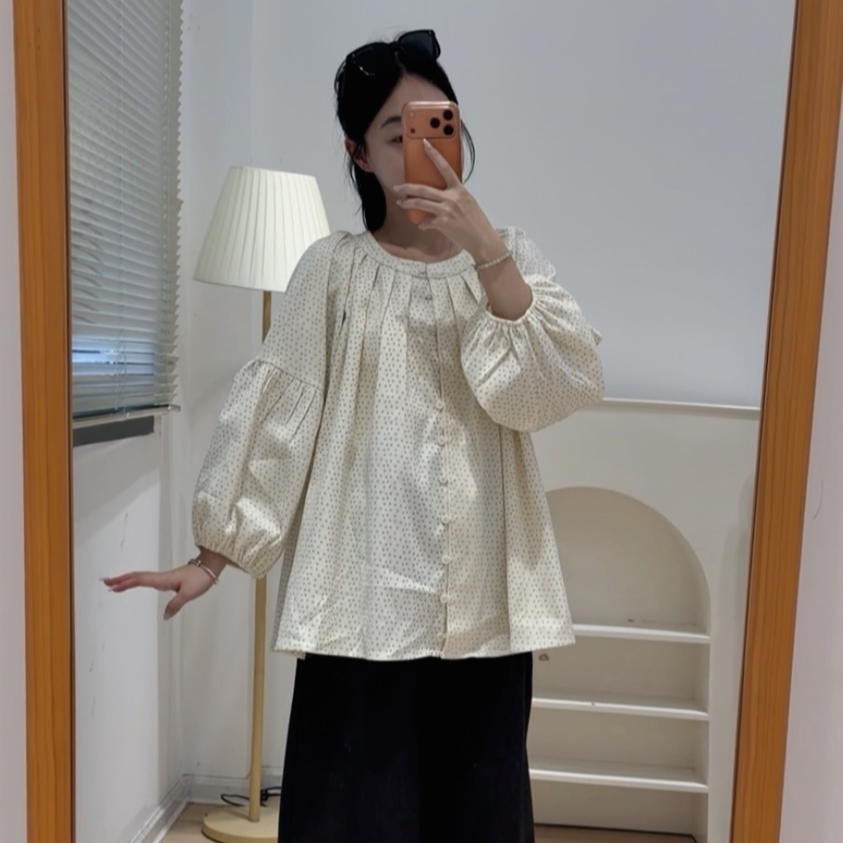 日系碎花孕妇衬衫女宽松显瘦