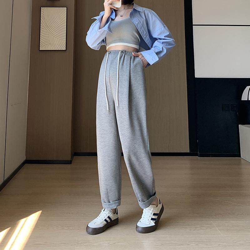 孕妇阔腿裤子春秋外穿显瘦运动裤秋季宽松大码休闲哈伦裤直筒卫裤,孕妇装/孕产妇用品/营养,孕妇休闲裤,淘宝优惠券,粉丝福利购,淘宝优惠卷