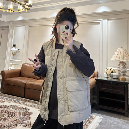 孕妇秋冬马甲立领外套坎肩马夹