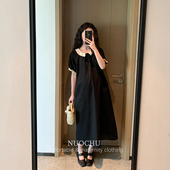 简约娃娃领连衣裙显瘦气质裙装 韩版 沉醉晚风 夏季 诺初孕妇装