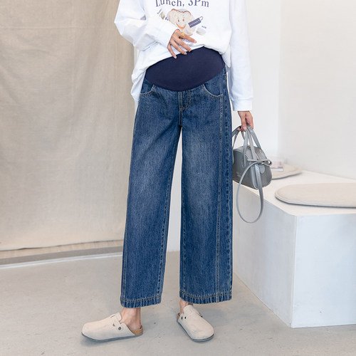 九分托腹阔腿裤宽松韩范显瘦