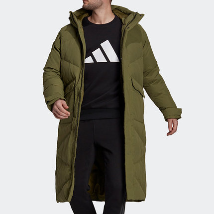 Adidas阿迪达斯 男子冬季户外长款运动休闲保暖羽绒服 GQ2507
