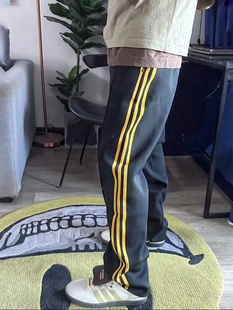 IB3260 BONNER联名黑金撞色男子运动长裤 Adidas三叶草 WALES