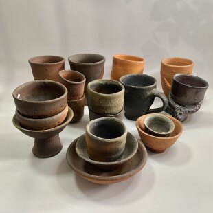 日本作家器 森冈成好 柴烧手握杯水杯马克杯茶杯茶具咖啡杯