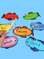 Magnetic fishing toys, magnetic erasable English teaching AIDS, parent-child activities, kindergarten and primary school English early education thumbnail 2