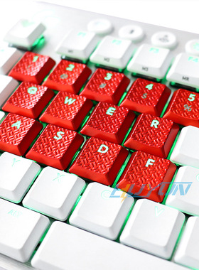 适用于罗技G915 913 G815 813红色纹理防滑透光13键键帽fps游戏