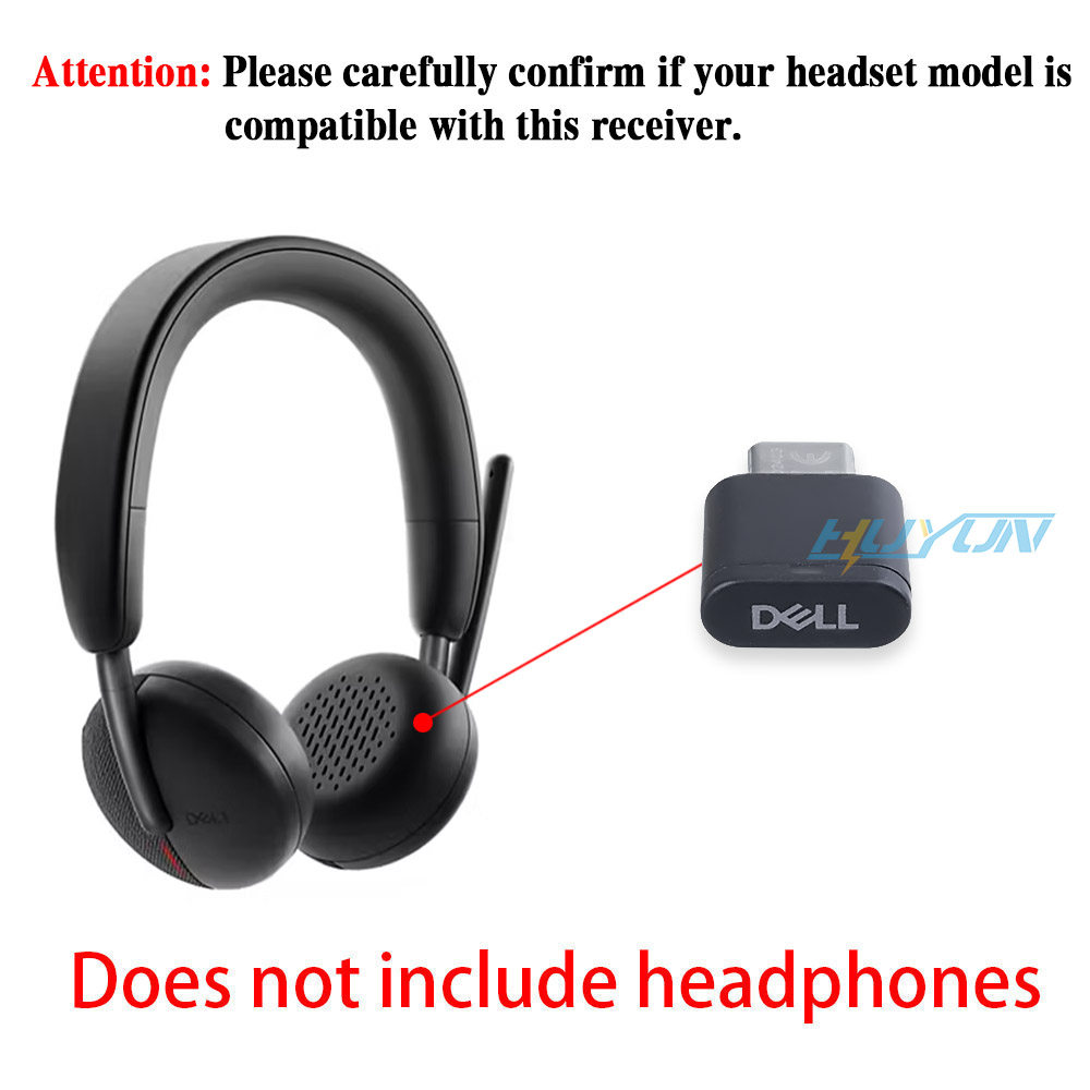 适用于戴尔/Dell WL3024 AI降噪头戴式无线耳机USB-C接收器适配器