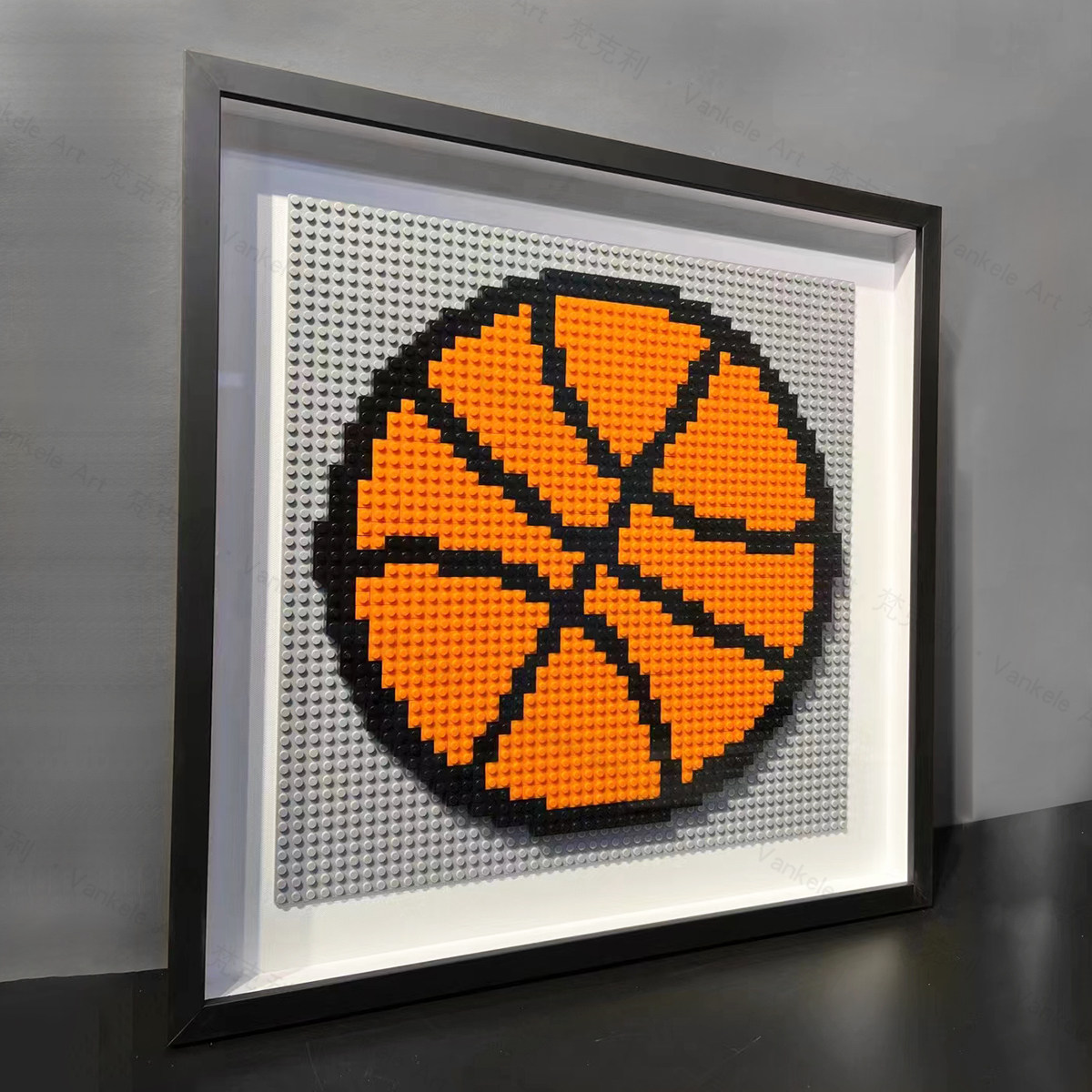 梵克利男孩房立体实物画篮球运动主题装饰画可定制积木实木框装裱