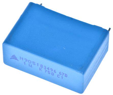 EPCOS B32674 系列 1&mu;F 聚丙烯电容器 (PP) B32674D8105K000, &plusmn;10%, 1050 (70&deg;C) V 直流/875 (85&deg;C) V 直流