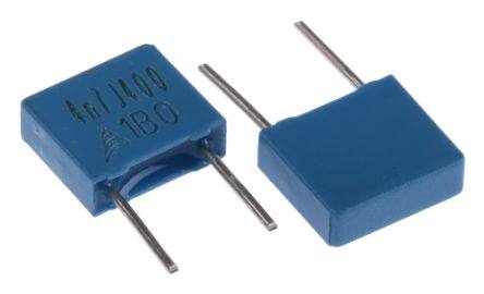 EPCOS B32529 系列 4.7nF 通孔 聚酯电容器 (PET), &plusmn;5%容差, 200 V 交流，400 V 直流（3200只/盒）