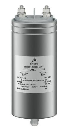 EPCOS B32361 系列 30&mu;F 聚丙烯电容器 (PP) B32361A4306J080, &plusmn;5%, 680 V 交流, 63.5mm直径