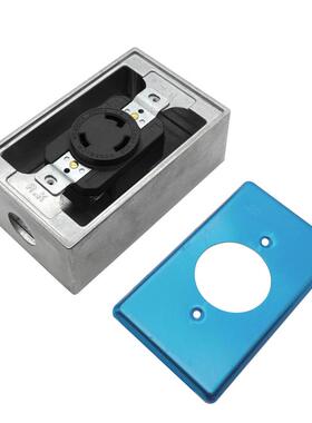 铝盒 NEMA美标插座带耳朵螺丝孔接线安装盒 带盖板 130*80*47MM