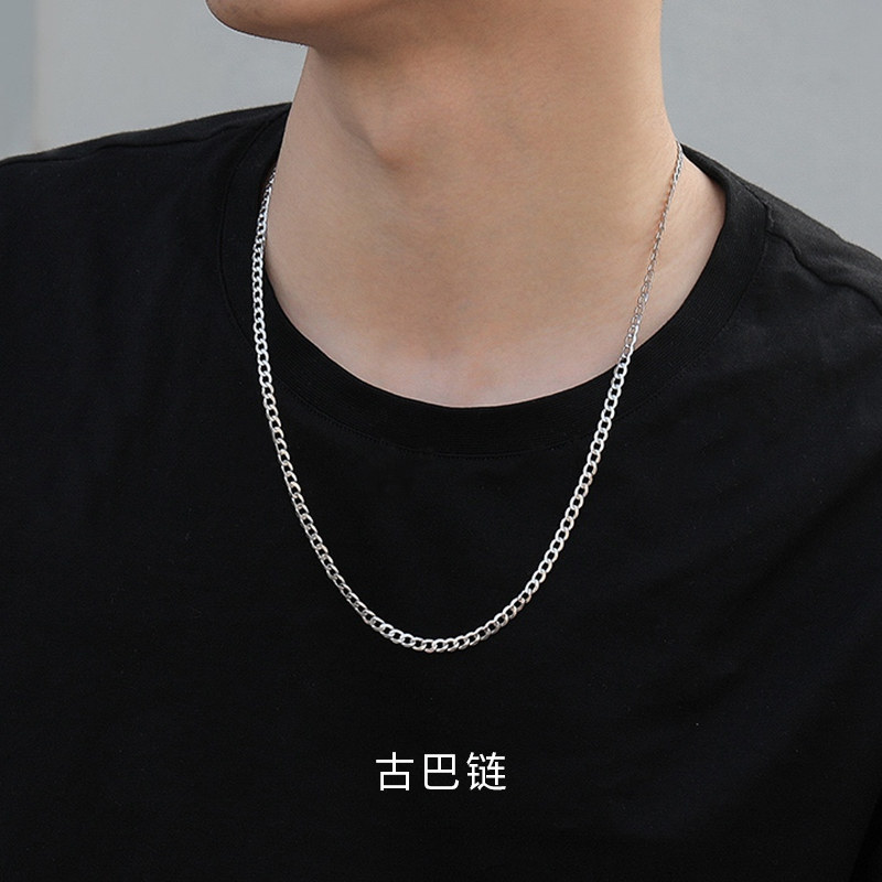 钛钢男款项链吊坠短链