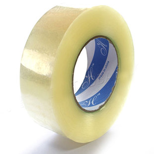 透明胶4525 警提示语不干胶封箱口胶带布快递淘宝打包黄胶纸 包邮