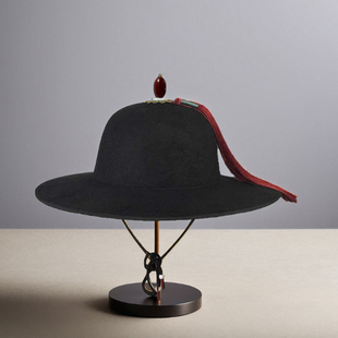 明制大帽明朝汉服首服方顶笠帽圆领袍飞鱼服道袍平顶帽子