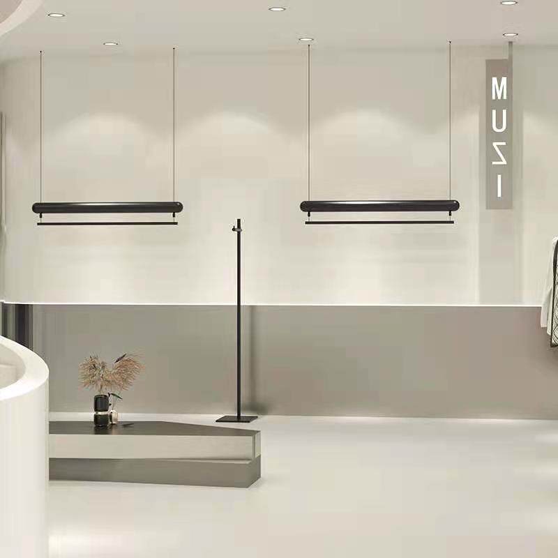 服装店展示架悬挂吊架男女装店吊顶挂衣杆橱窗陈列架婚纱吊杆黑色