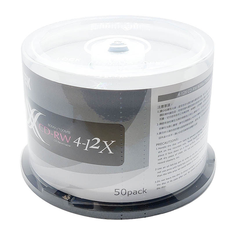 铼德台产可擦写CD-RW空盘刻录盘可重复使用cd-r空白光盘片桶装700m