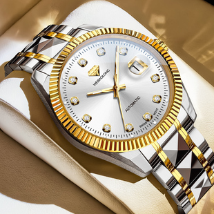 品牌 腕表正品 瑞士进口机芯威宝龙男士 手表机械表全自动真钻男款