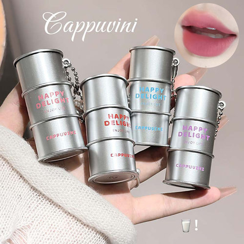 CAPPUVINI炫酷银管丝绒唇泥裸色哑光国货平价学生党唇釉口红美妆