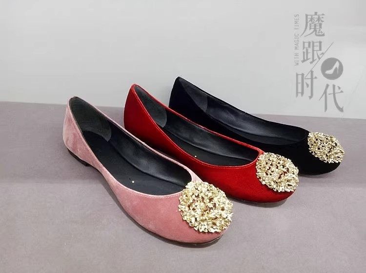 STELLALUNA平底乐福鞋金属花