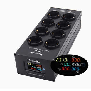 派瓦TP80欧标电源滤波器8位EU电源净化器插座复式2级滤波