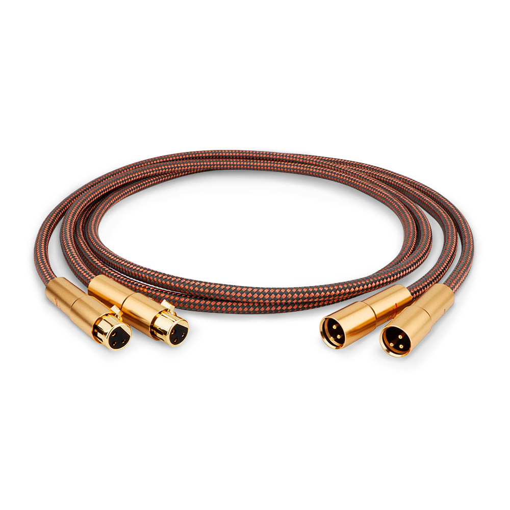 Accuphase金嗓子40周年纪念版发烧卡农平衡线 卡侬头公对母音频线